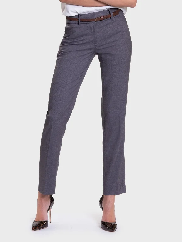 Ladies' Jordan Straight Leg Pant - Empire Grey Cozy Maternity Pants