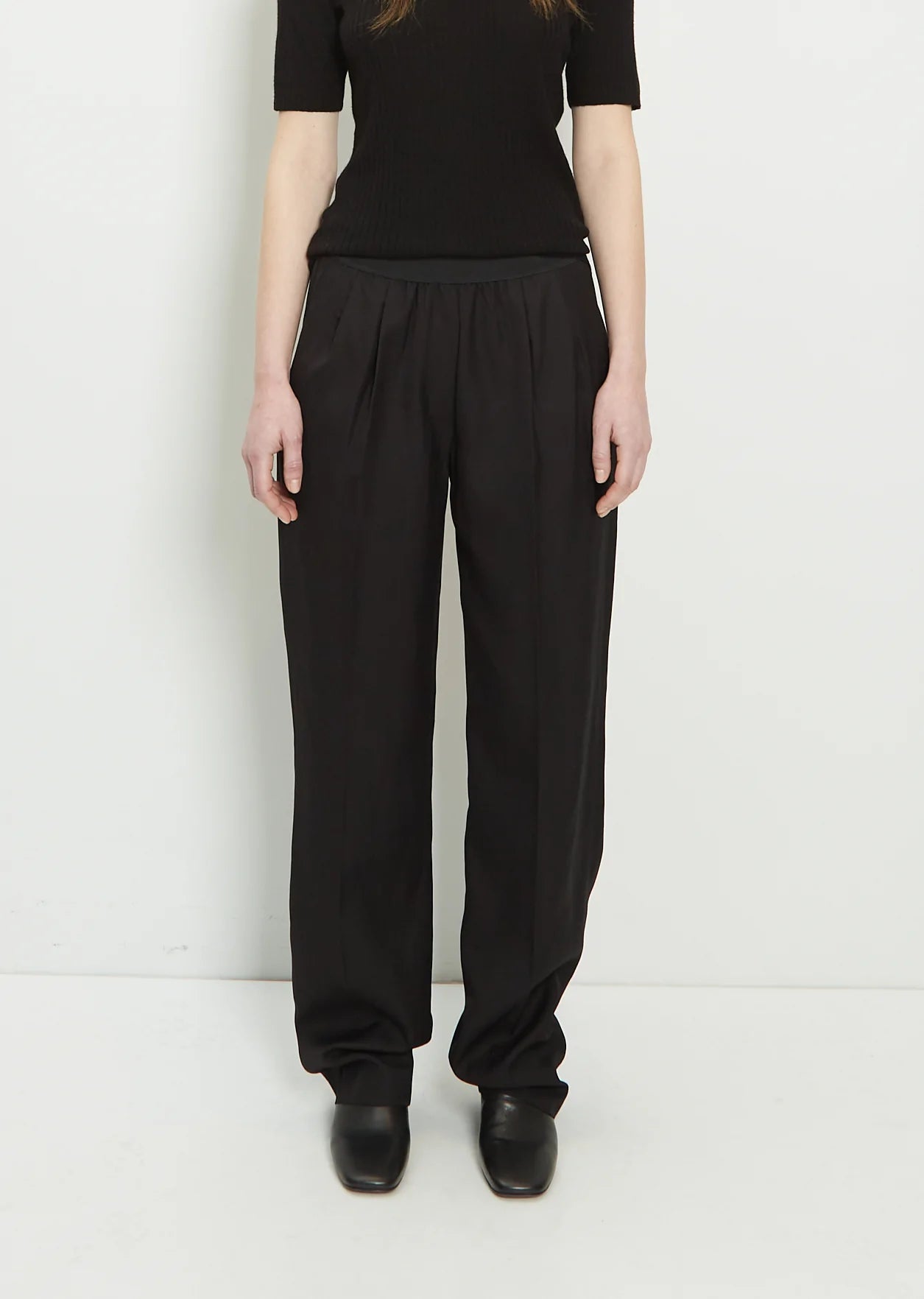 Takaroa Elastic Pants - Black Comfortable Jogger Trousers