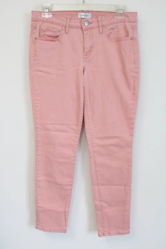 Jessica Simpson Rolled Crop Skinny Pink Pants | 6/28 Casual Yoga Pants