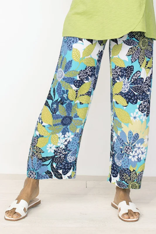 Habitat 39565 Vintage Mixed Print Flood Pant Cozy Fitted Pants