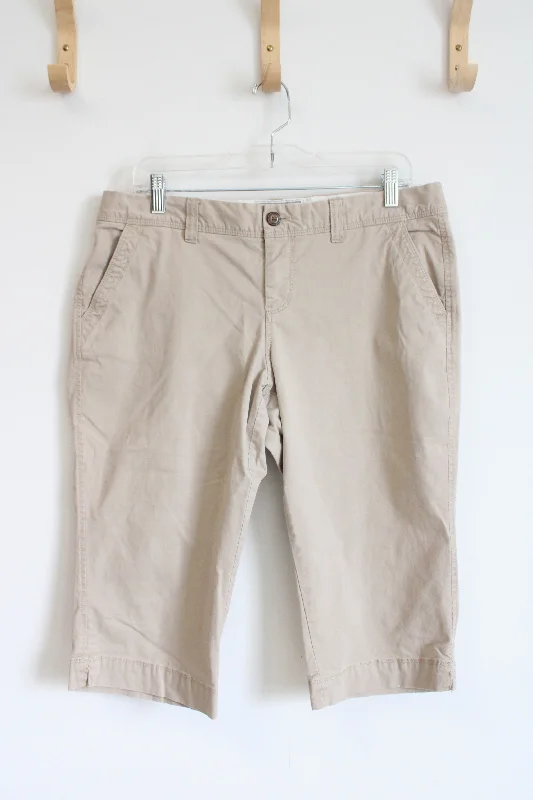 Old Navy Perfect Khaki Capri Pants | 12 Regular Relaxed High-Waist Trousers