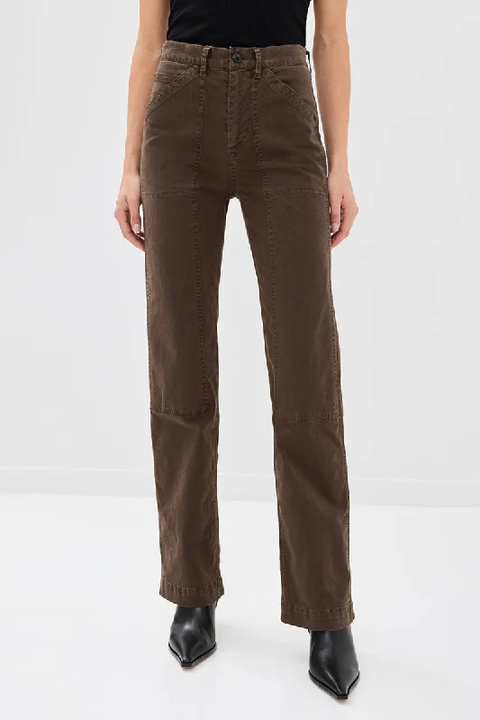 Tibault Pant - Wood Fashionable Button-Up Pants