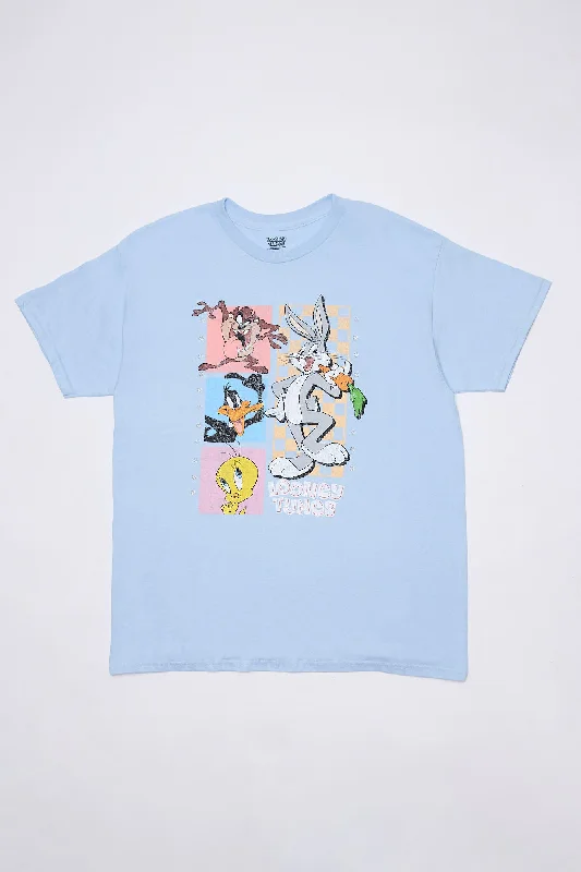 Looney Tunes Graphic Relaxed Tee Collared Crew Neck Turtle Neck