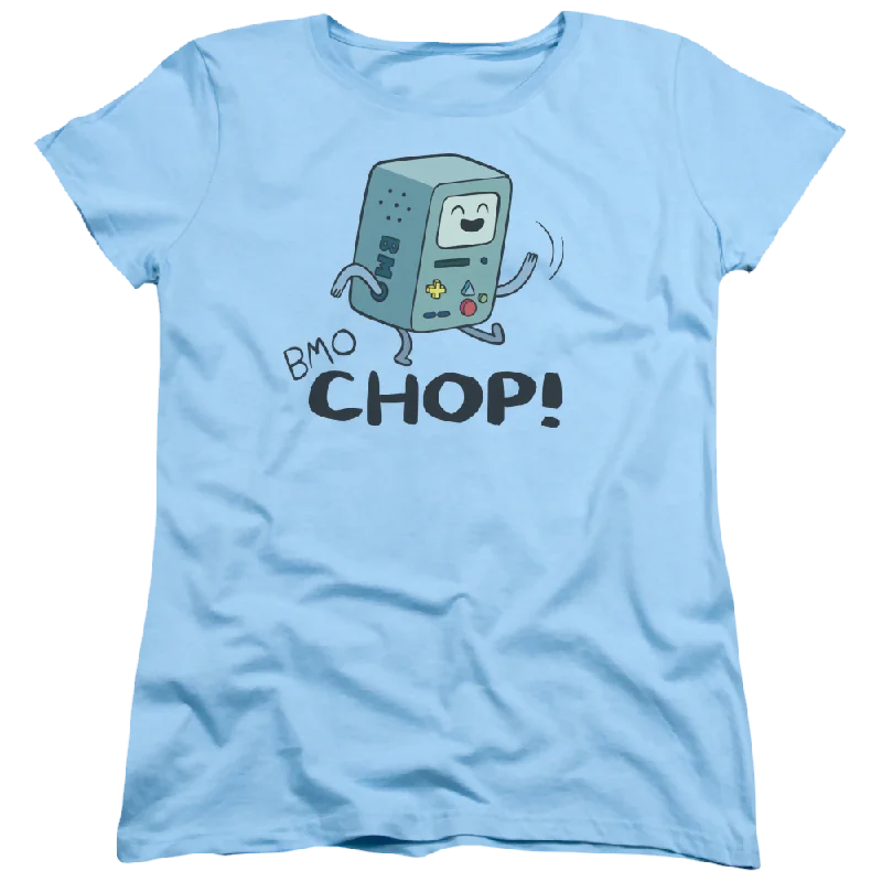 Adventure Time Bmo Chop - Women's T-Shirt Satin Fabric Silk Fabric Chiffon Fabric