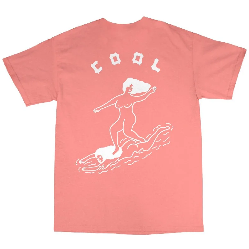 Cool Girls - Coral T-Shirt Terry Blend Velvet Blend Canvas Blend