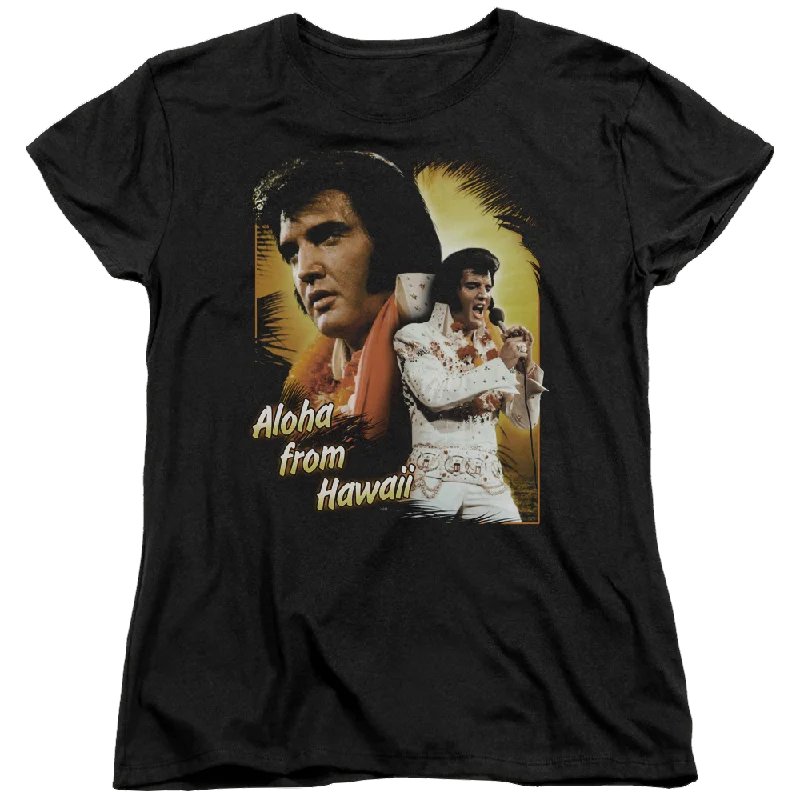 Elvis Presley Aloha - Women's T-Shirt Basic T-Shirt Crew Neck Short Sleeve