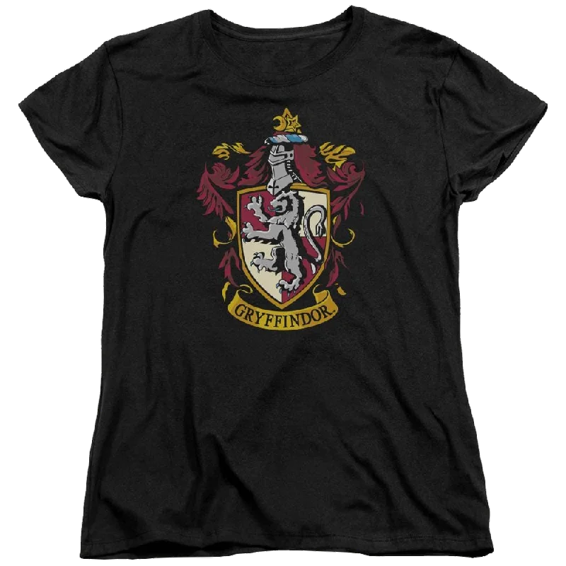 Harry Potter Gryffindor Crest Women's T-Shirt Solid Color Striped Floral