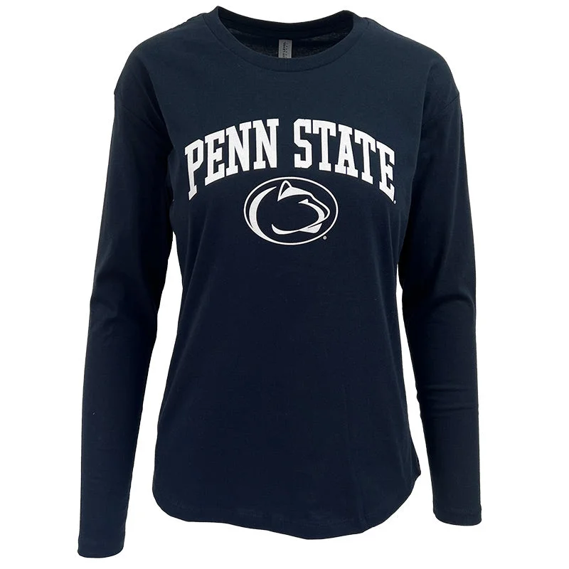 Ladies Penn State Over Lion Long Sleeve T-Shirt Oversized T-Shirt Spandex breathable