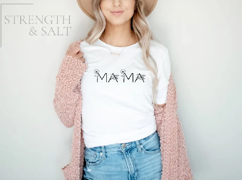 Floral Mama Unisex Tee Fashionable Trendy Casual