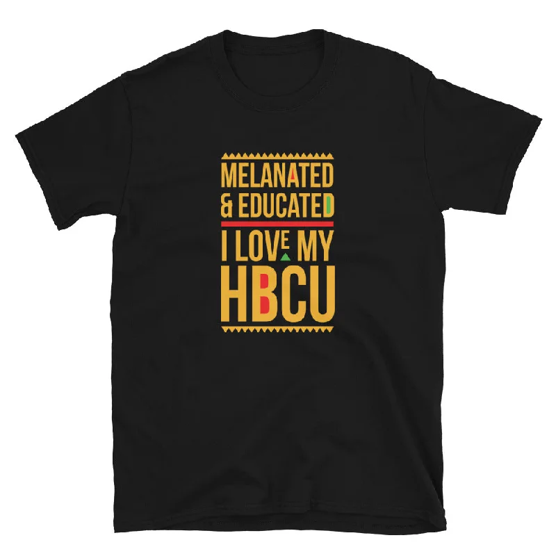 Melanated & Educated - I Love My HBCU T-Shirt Plaid T-Shirt Polka Dot Checkered