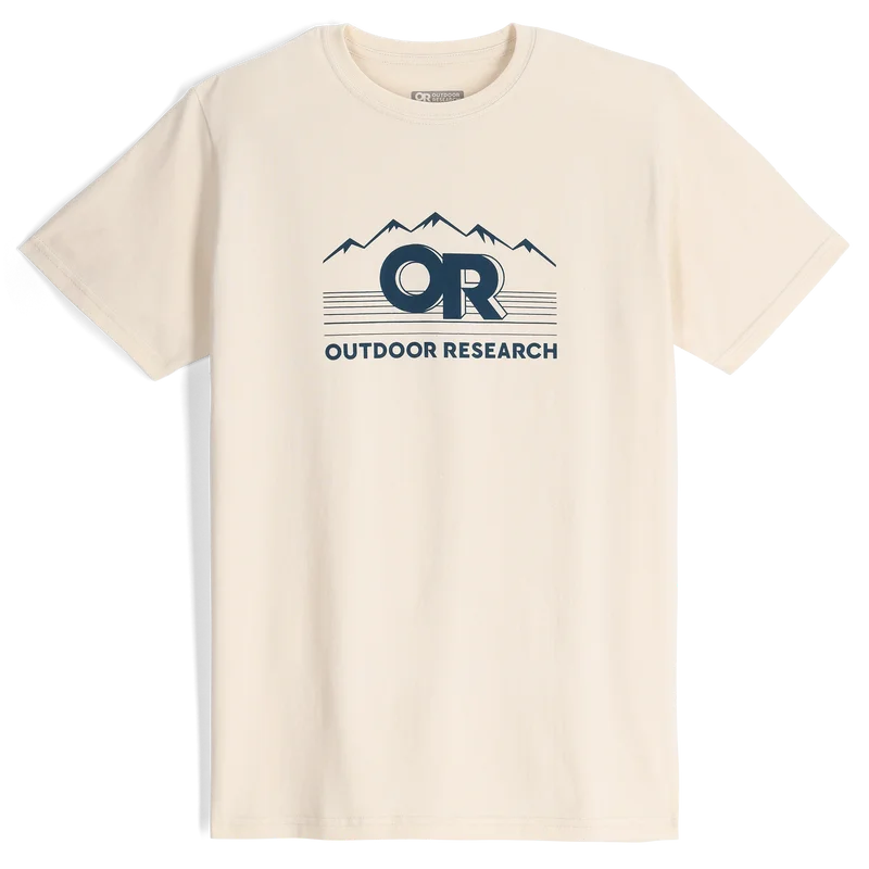 Outdoor Research Advocate Tee - Sand/Harbor - Unisex Fleece Fabric Down Fabric Feather Fabric