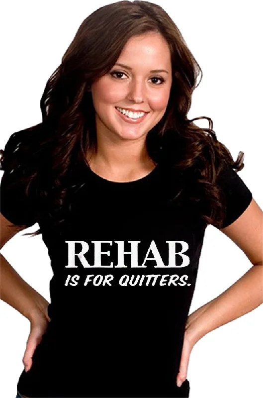 Rehab Is For Quitters Girls T-Shirt Chenille Blend Fleece Blend Nylon Blend