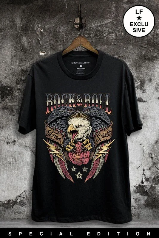 Rock & Roll Eagle Tee Iron Safe Non-Iron Wrinkle Free