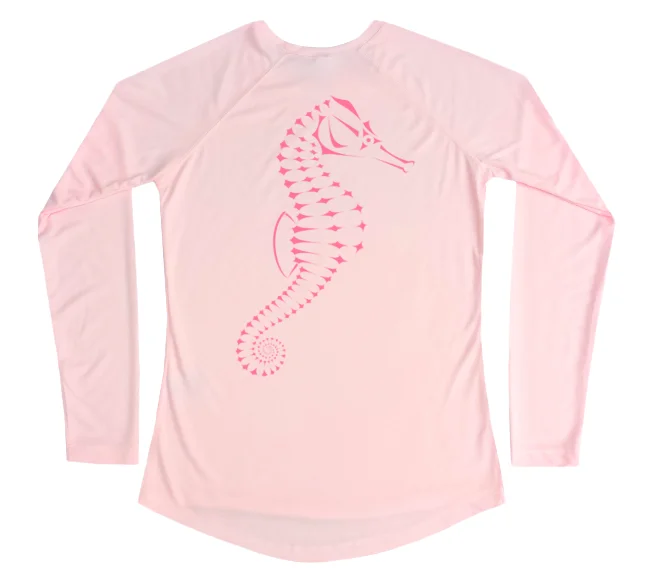 Seahorse Performance Shirt (Women) Asymmetrical Pockets Print