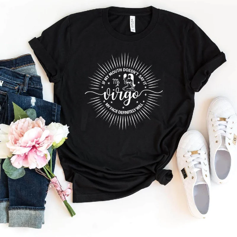 Virgo Unisex Birthday Shirt - Custom Zodiac T-Shirt Thin T-Shirt Open Front Quick Dry