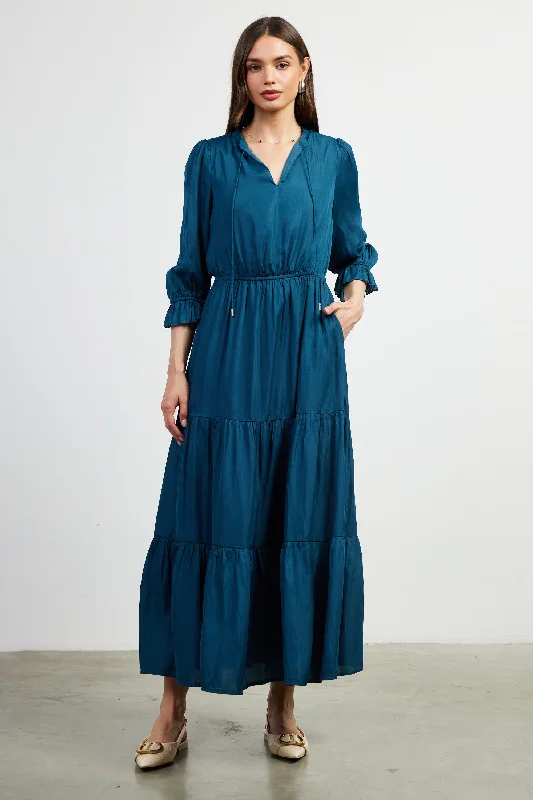 Emery Ruffle Tiered Maxi Dress Trendy Ruffled Maxi Dress