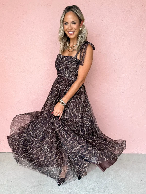 Captured By The Night Shoulder Tie Maxi Dress Trendy Off-Shoulder Ruffle Maxi Dress