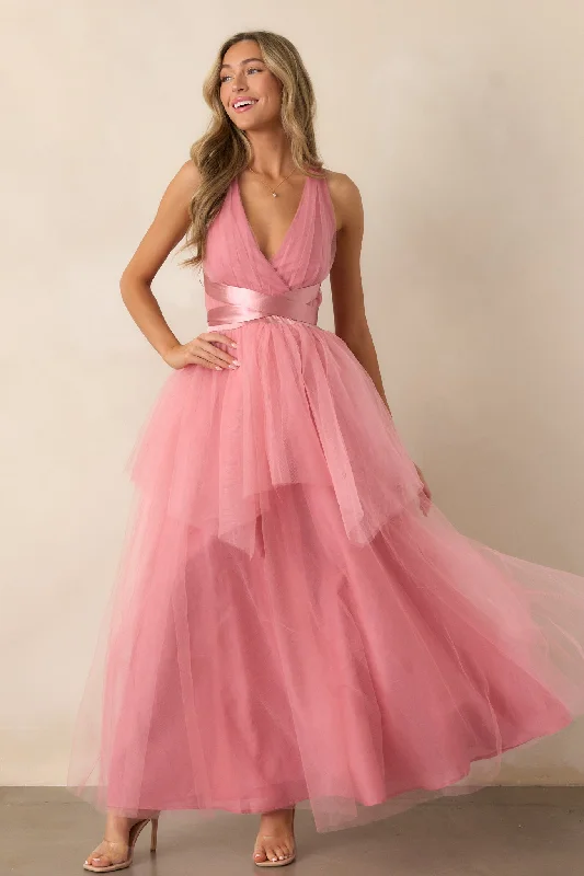 Graceful Movements Rose Maxi Dress Classic Tulle Maxi Dress