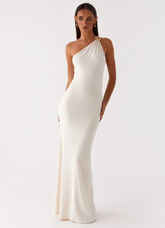 Infinity Maxi Dress - Ivory Stylish Long Sleeve Maxi Dress