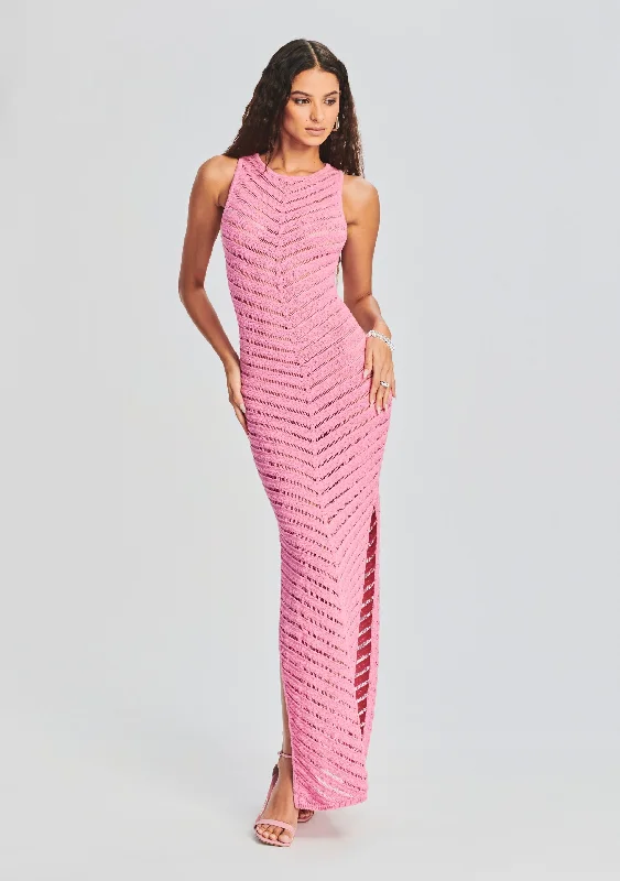 Kate Knit Maxi Dress Chic Button-Up Maxi Dress