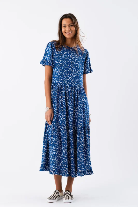 Lollys Laundry Suzie Maxi Dress - 74 Flower Print Chic Button-Up Maxi Dress