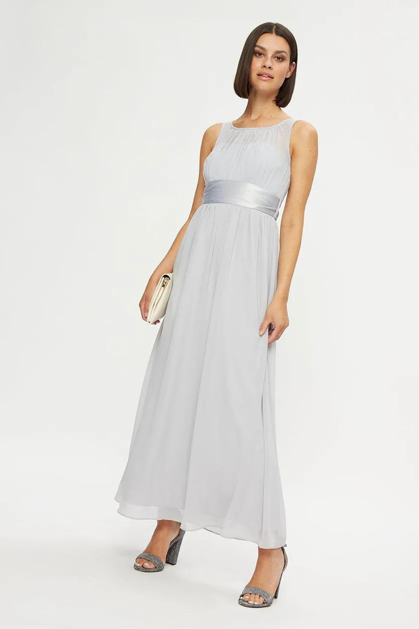 Natalie Maxi Dress Grey Comfortable T-Shirt Maxi Dress