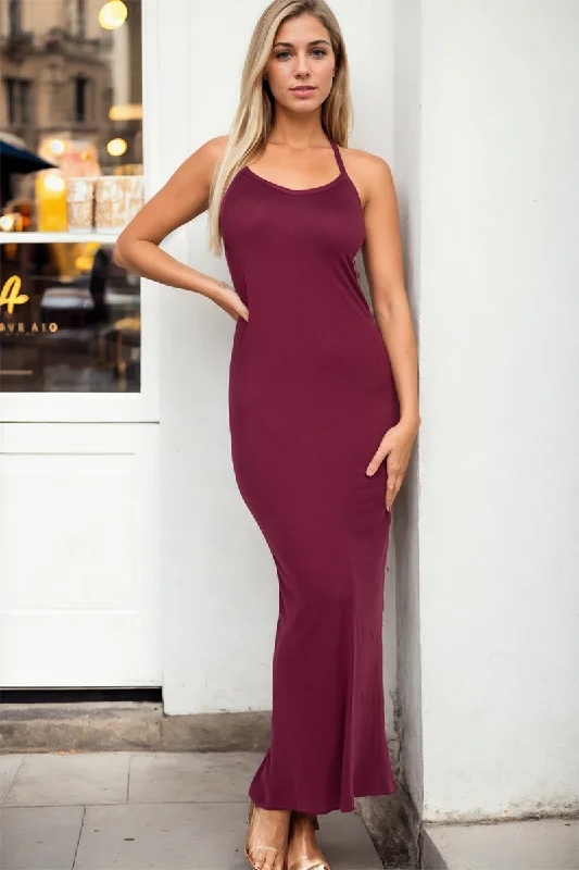 Racer Back Maxi Dress Elegant Velvet Maxi Dress