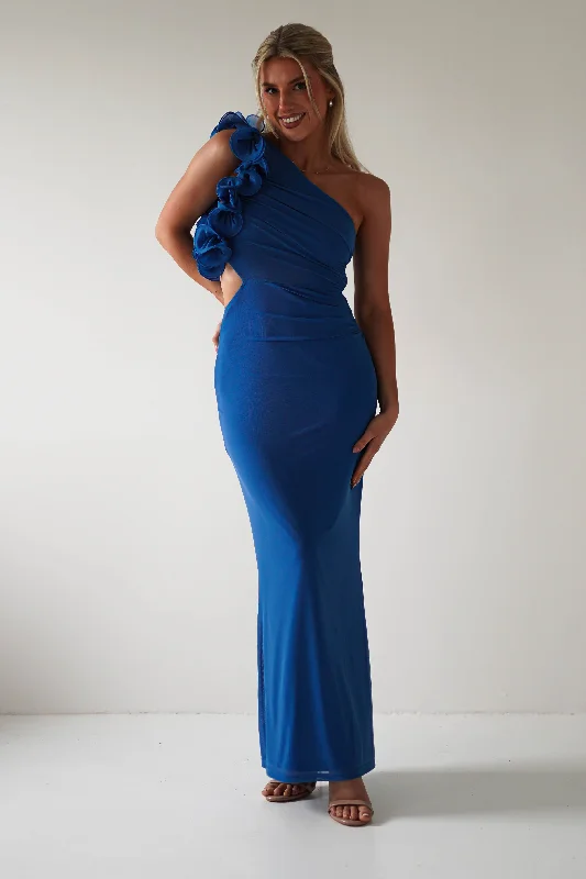 Sydney Bodycon Maxi Dress | Blue Elegant Lace Maxi Dress