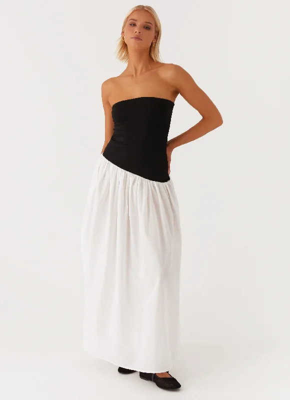 Unstoppable Maxi Dress - Black Ivory Comfortable Maxi Dress with Belt