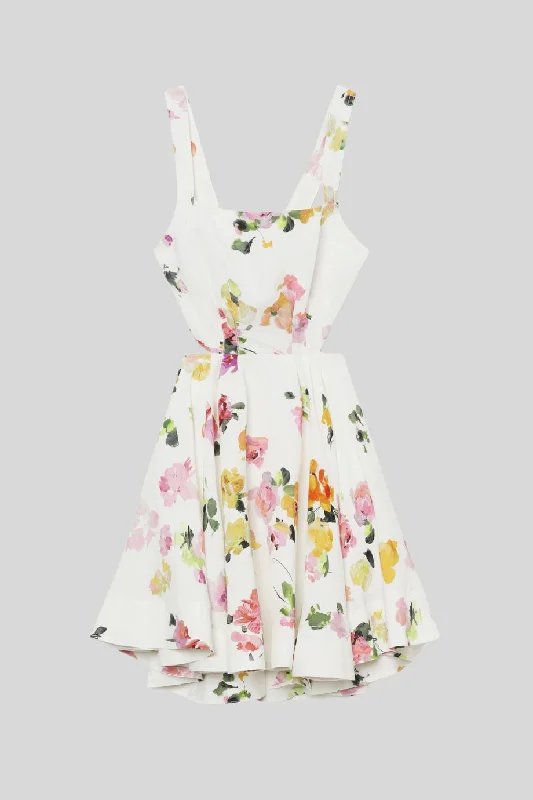 Clara Mini Dress Classic Floral Print Mini Dress