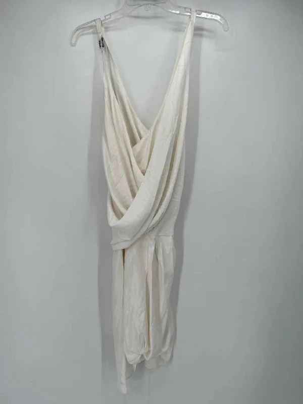 Helmut Lang Size 8 Ivory Mini Dress Fashionable Denim Mini Dress