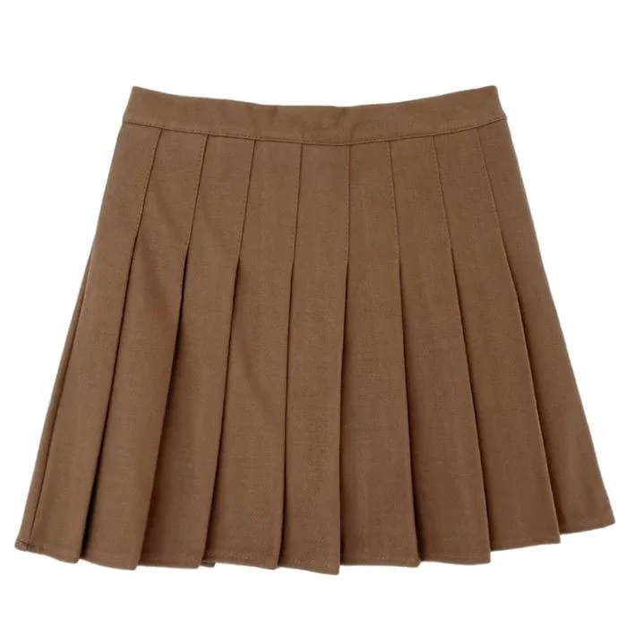 Charm School Pleated Skirt wool skirt thick