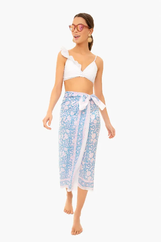 Cornflower Blue Nila Sarong breathable skirt fabric