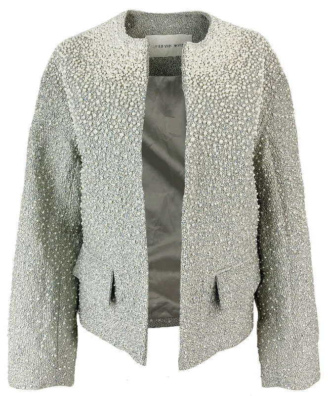 Dries Van Noten Heavily Embellished Brocade Jacket Nylon Fabric Polyester Fabric Spandex Fabric