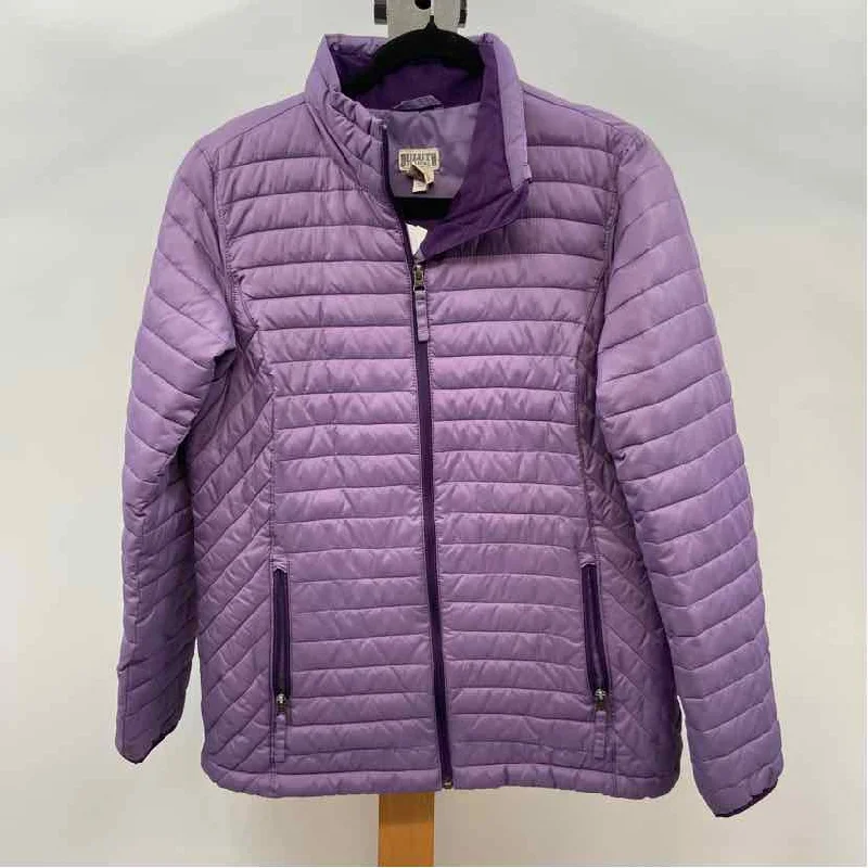 Duluth Trading Co. Women's Size M Purple Solid Jacket Chenille Fabric Brocade Fabric Lace Fabric