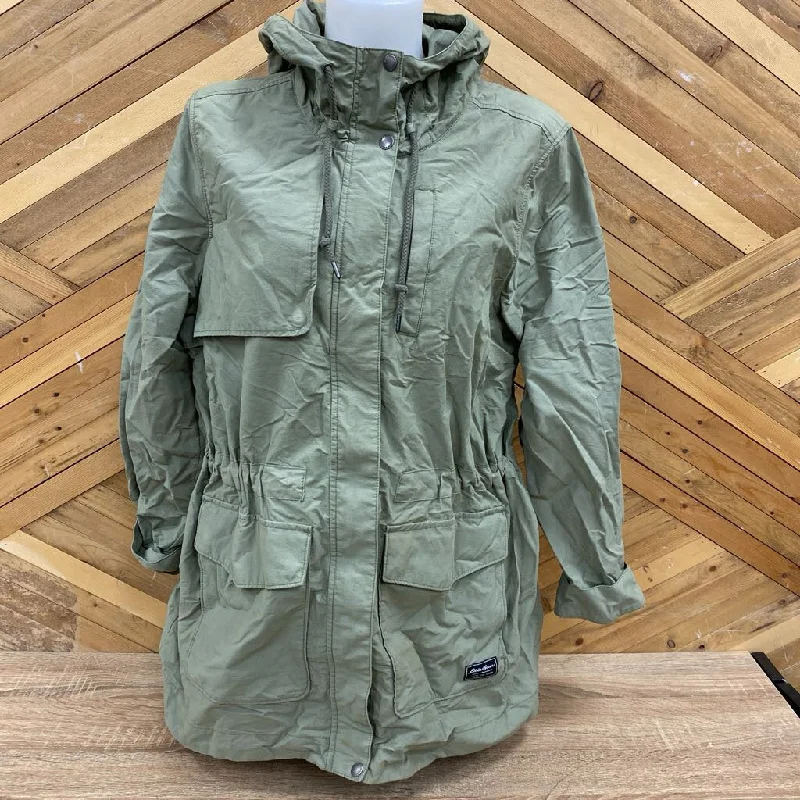 Eddie Bauer- Fall women's jacket- MSRP $190: Green -women-LG Hoodie Zip-Up Jacket Button-Up Jacket