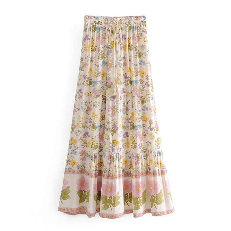 Mareike Boho Maxi Skirt a-line skirt cut