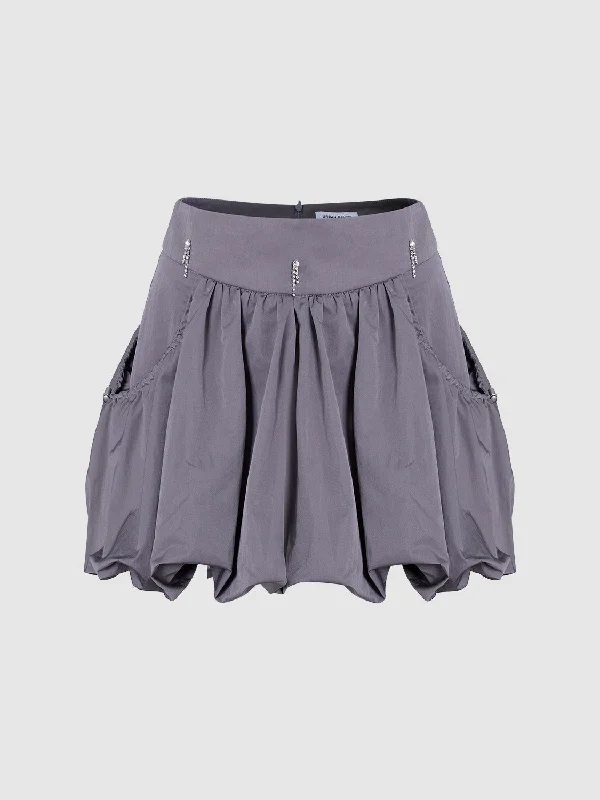 Mini A-Line Skirts wool skirt breathable