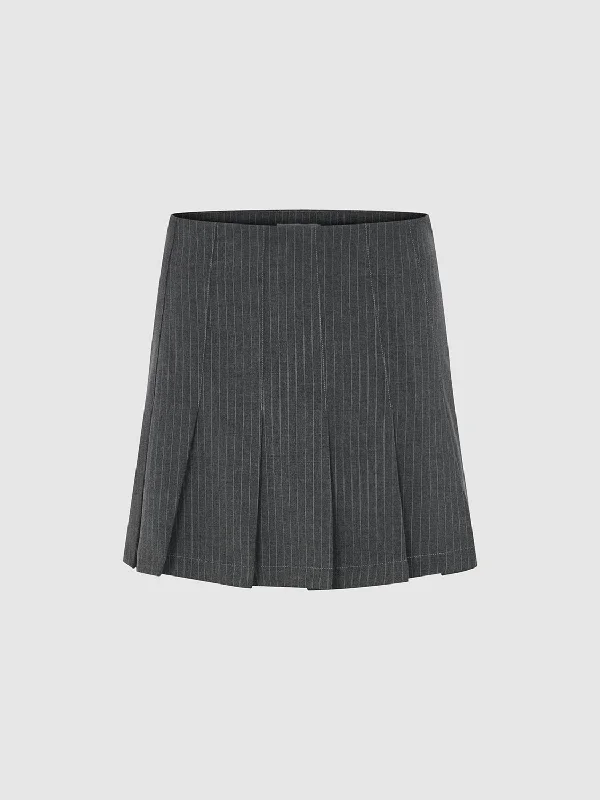 Mini Pleated A-Line Skirts cashmere skirt fine