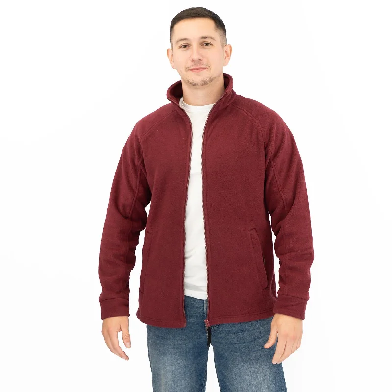 Regatta Thor Men's Fleece Jacket Burgundy Full Zip Denim Fabric Leather Fabric Suede Fabric