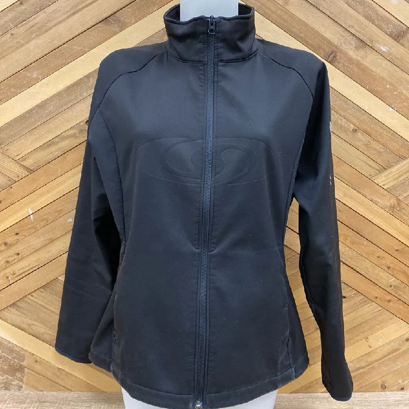 Salomon - Women's Softshell Jacket - MSRP $140: Black-women-LG Welt Pockets Slit Pockets Flap Pockets