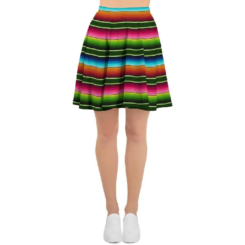 Serape Baja Mexican Women's Skirt chiffon skirt delicate