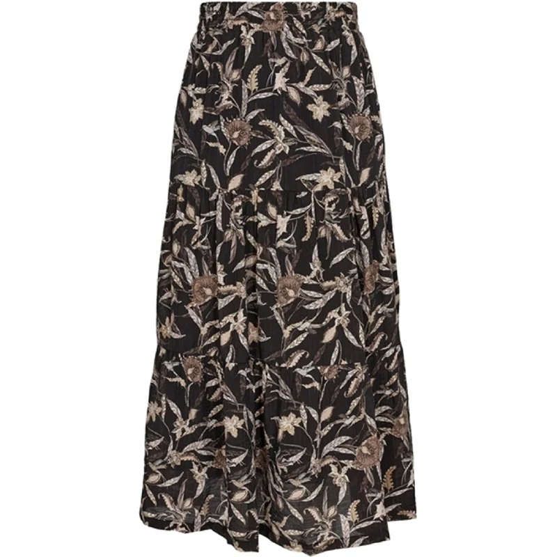 Sofie Schnoor Black Skirt floral skirt print