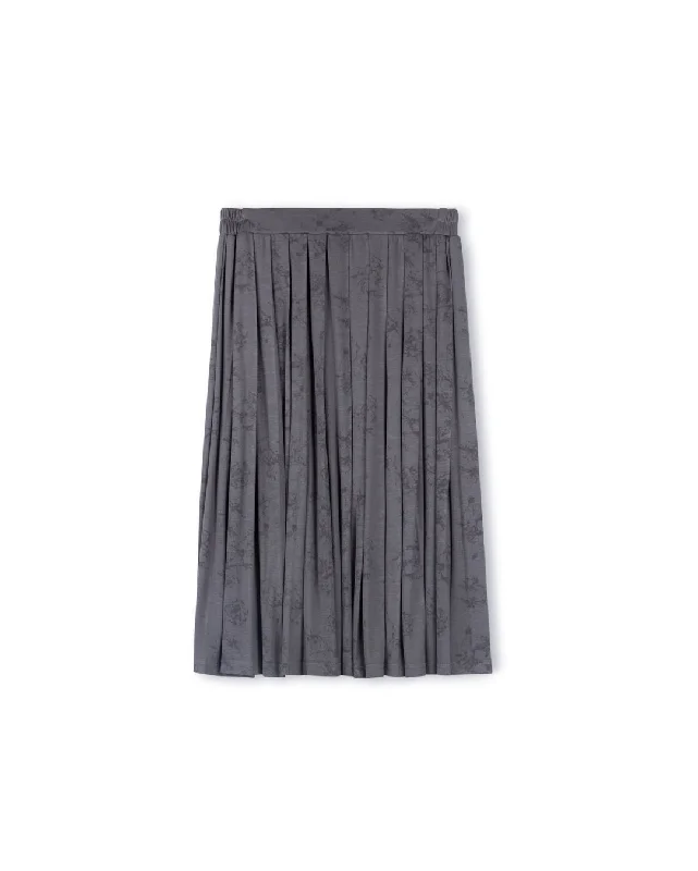 Tie-Dye Pleated Skirt cashmere skirt soft