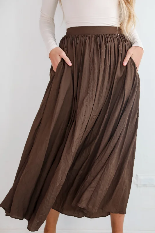 Truly Profound Brown Maxi Skirt summer skirt style