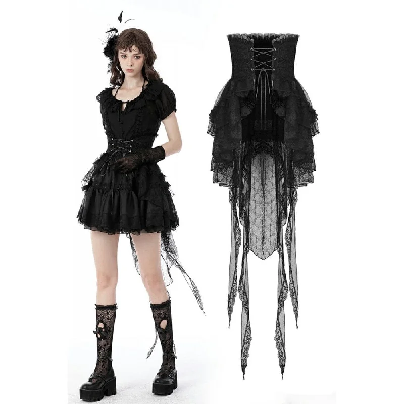 Women's Gothic Fishtail Multilayer Lace Tube Skirt tulle skirt dreamy